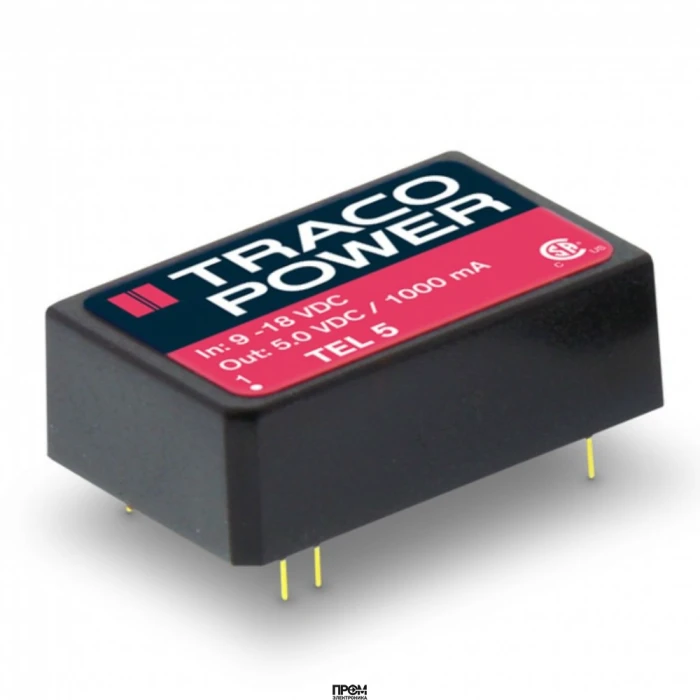 TEL 5-2411, Преобразователь DC/DC на печатную плату вход 24В выход 5В 1A 5Вт 7-Pin DIP модуль