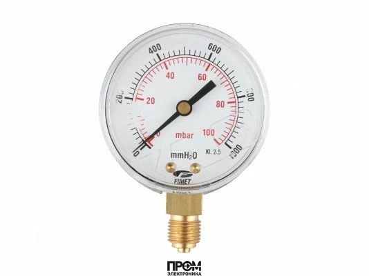 Газовый манометр Fimet MP1-63, 100 мбар