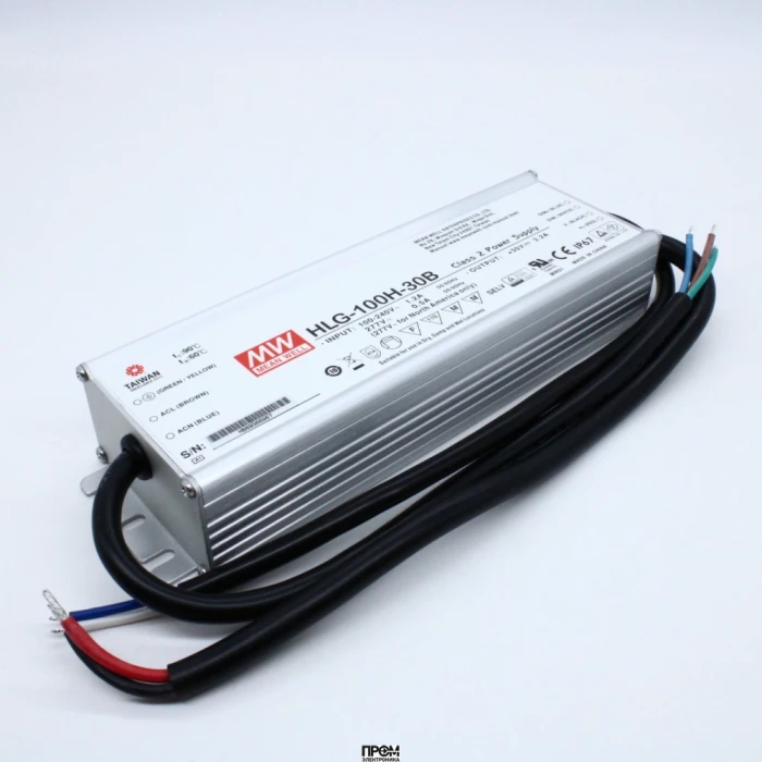 HLG-100H-30B, AC/DC драйвер электропитания светодиодов 96Вт Single 7-Pin