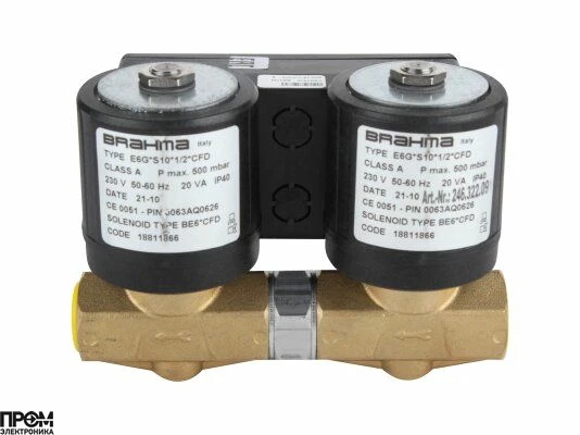 Двойной электромагнитный клапан Brahma GVC10*1/2*S*S 13991920