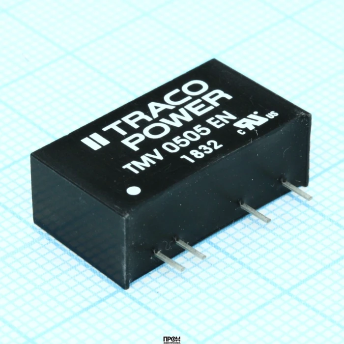 TMV 0505 EN, Преобразователь DC/DC на печатную плату вход 5В выход 5В 0.2A 1Вт 4-Pin SIP