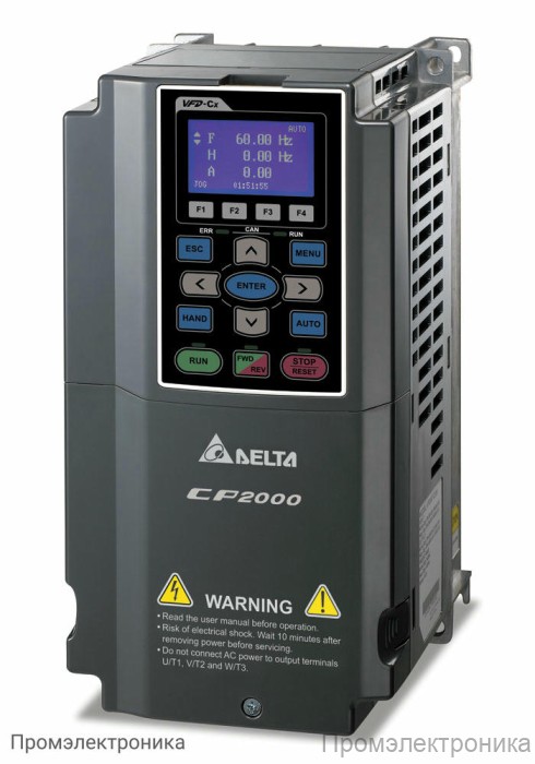 Преобразователи частоты Delta Electronics VFD007CP43A-21 (0.75кВт 3ф 400В) серии CP2000