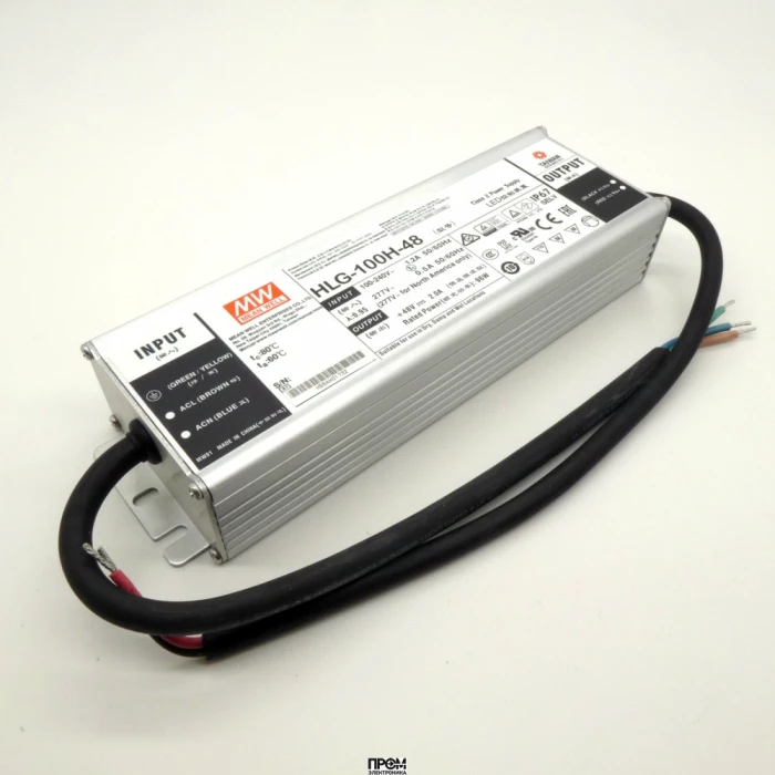 HLG-100H-48, AC/DC драйвер электропитания светодиодов 96Вт