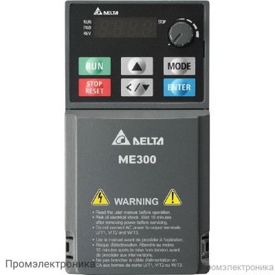 Преобразователи частоты Delta Electronics VFD1A5ME43ANNAA (0.4 кВт 3ф 380В) серии ME300