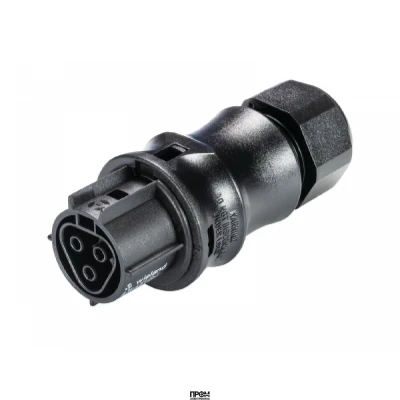 Разъем RST20i3 96.031.4053.1, Розеточный разъем на кабель диам. 6-10 мм, IP68(69k), 3 полюса, винтовая фиксация провода, номинальные характеристики: 250V+РЕ, 20A, цвет: черный, серия RST Classic