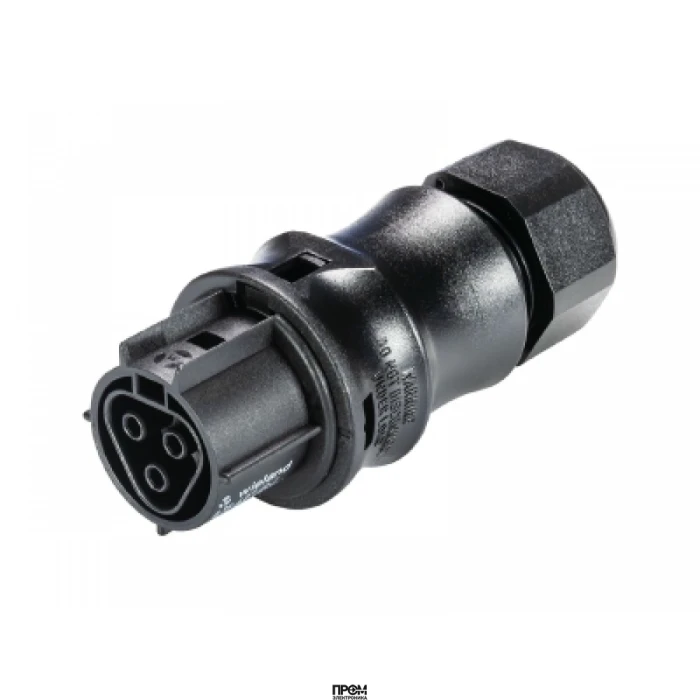 Разъем RST20i3 96.031.4053.1, Розеточный разъем на кабель диам. 6-10 мм, IP68(69k), 3 полюса, винтовая фиксация провода, номинальные характеристики: 250V+РЕ, 20A, цвет: черный, серия RST Classic