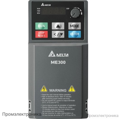 Преобразователи частоты Delta Electronics VFD4A2ME43ANNAA (1.5 кВт 3ф 380В) серии ME300
