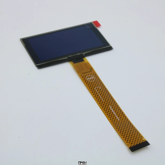 WEO012864QLPP3N00000, OLED 2.7" графический, 128х64, COG, желтый, интерф. 6800,8080,SPI,I2C, driver SSD1309ZC, VDD 3В, -40 ... 80 C
