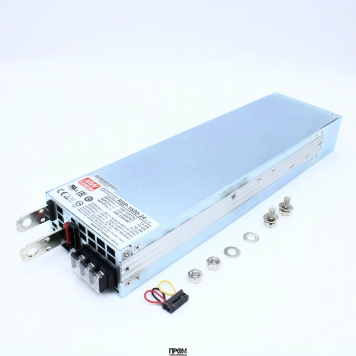 RSP-1600-24, AC-DC, 1608Вт, вход 90…264V AC, 47…63Гц /127…370В DC, выход 24В/67A, рег. вых 23.5…30В, изоляция 3000В AC, в корпусе 300х85х41мм, -30…+70°С