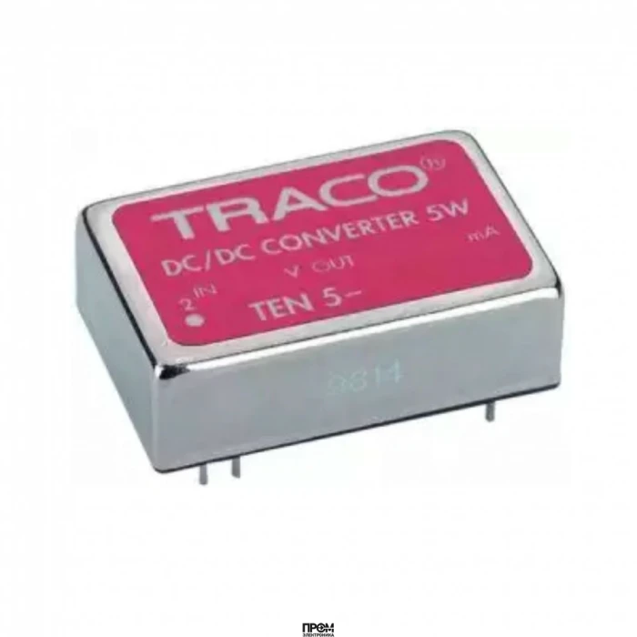 TEN 5-4811WI, Преобразователь DC/DC на печатную плату вход 48В выход 5В 1A 6Вт 7-Pin металлический DIP