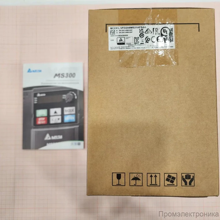 Преобразователи частоты Delta Electronics VFD2A8MS21AFSAA (0.37кВт 1ф 230В) серии MS300