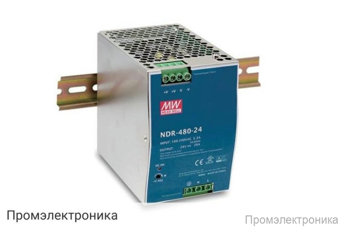 NDR-480-24 - блок питания AC-DC на DIN-рейку 480Вт