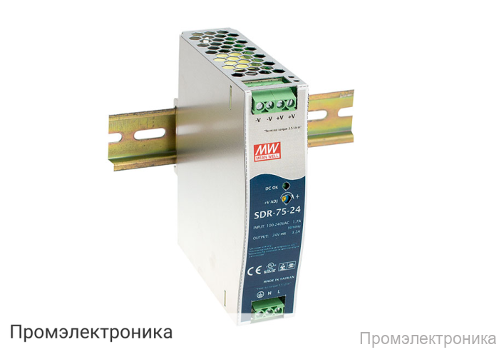 SDR-75-24 - блок питания AC-DC на DIN-рейку 75Вт