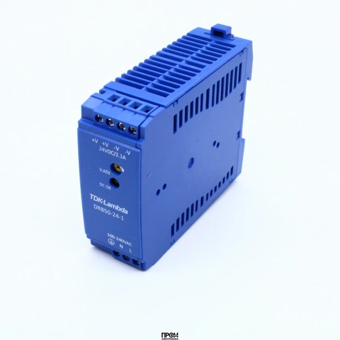 DRB50-24-1, Преобразователь AC-DC на DIN-рейку 50Вт выход 24В 2.14А