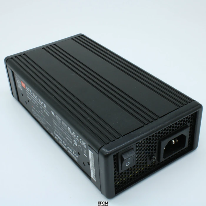 NPB-240-24TB, AC/DC зарядное устройство, 28.8V/8A, вход 90…264VA C, 47…63Гц /127…370В DC, изоляция 3000В AC, PFC, для свинцовых (обслуживаемых, гелевых, AGM) и Li-ion (Fe, Mn), 2/3 стадии заряда, 182.7*96*49мм, -30…+70°С