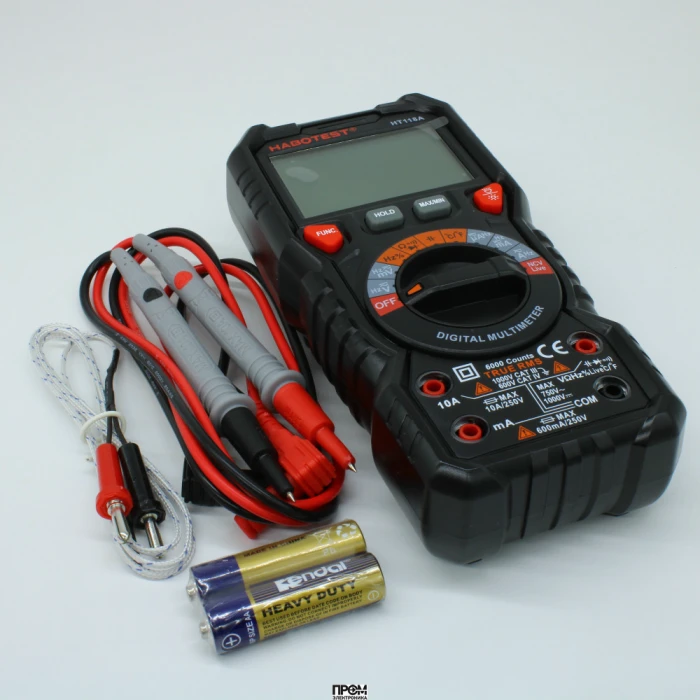 HT118A, Мультиметр с двойным дисплеем, автомат с True RMS, NCV