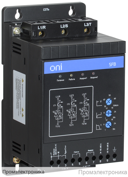 SFB 3Ф 380В 1,5кВт 3A Uупр 24В Modbus ONI - устройство плавного пуска