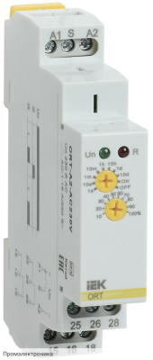 ORT 2 контакта 230В AС IEK (ORT-A2-AC230V) - реле задержки включения