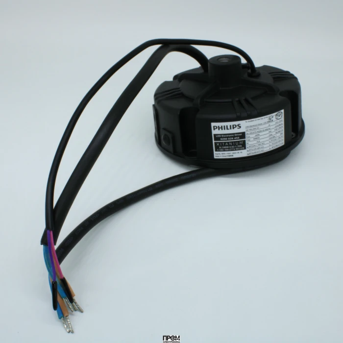 XI 240W 0.82-1.35A 1-10V 100-277V RI132S, AC-DC, 240Вт, неизолированный, стаб. по току, IP65, вход 85…305В AC, 47.5…63Гц, ККМ, выход 920 (820…1350)мА/160…260В, устойчивость 6/6кВ, в корпусе o132х66 мм, -40…+80°С (корпус), встр. потенциометр, димминг 1-10В