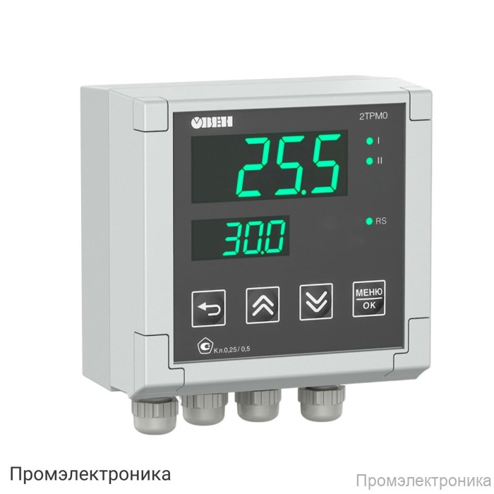2ТРМ0-Н.У3.RS - обновленный двухканальный измеритель с интерфейсом RS-485, зеленая индикация