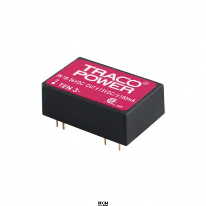 TEN 3-1211, Преобразователь DC/DC на печатную плату вход 12В выход 5В 0.5A 3Вт 7-Pin DIP модуль