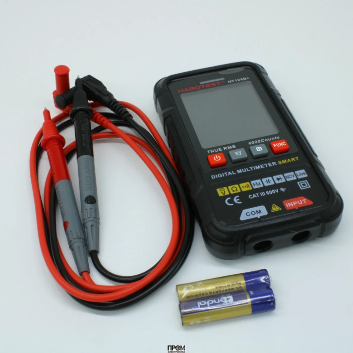 HT124B+, Карманный цифровой SMART мультиметр с цветным дисплеем, автомат с True RMS, NCV