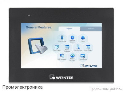 cMT3072XHT - 7 - панель оператора Weintek алюминиевый корпус (CODESYS,MQTT,OPC UA)
