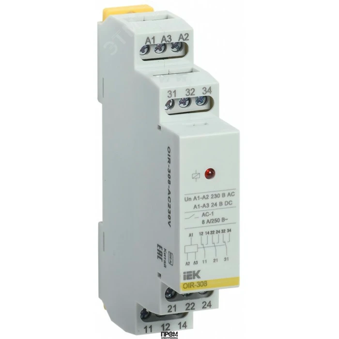 Промежут. реле.OIR 3 конт (8А). 230 В AC OIR-308-AC230V, Реле исполнительное