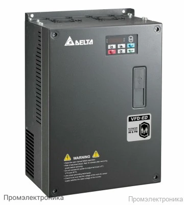 30872.400 - Delta Electronics VFD-ED: Купите передовые лифтовые преобразователи частоты в Промэлектроника – склады по РФ! Лифтовые преобразователи частоты Delta Electronics VFD075ED43S (7.5кВт 3ф 400В) серии VFD-ED