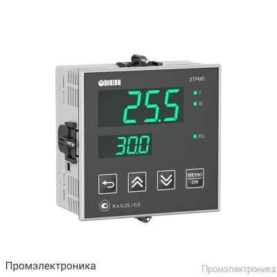 33881.400 - 2ТРМ0-Щ5.У2 - обновленный двухканальный измеритель 2ТРМ0-Щ1.У3.RS - обновленный двухканальный измеритель с интерфейсом RS-485, зеленая индикация